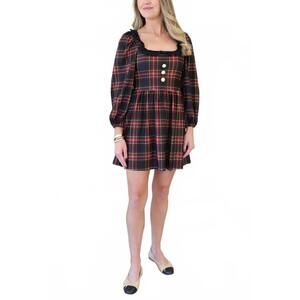 NEW SMITH & QUINN beatrice ruffle dress in yuletide plaid